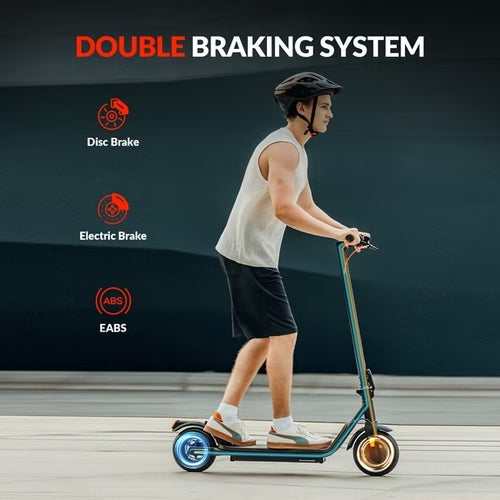 MAGIFOCUS MS16 Electric Scooter for Adults, 350W Motor, 8.5" Solid Tires, Foldable Commuter E Scooter with App Control, Dual Brakes, Rear Suspension, Up to 20Miles Range & 18Mph, UL 2272