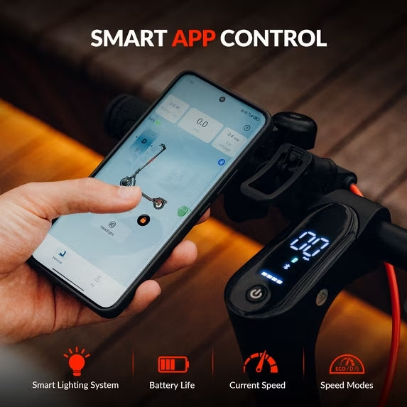 MAGIFOCUS MS16 Electric Scooter for Adults, 350W Motor, 8.5" Solid Tires, Foldable Commuter E Scooter with App Control, Dual Brakes, Rear Suspension, Up to 20Miles Range & 18Mph, UL 2272
