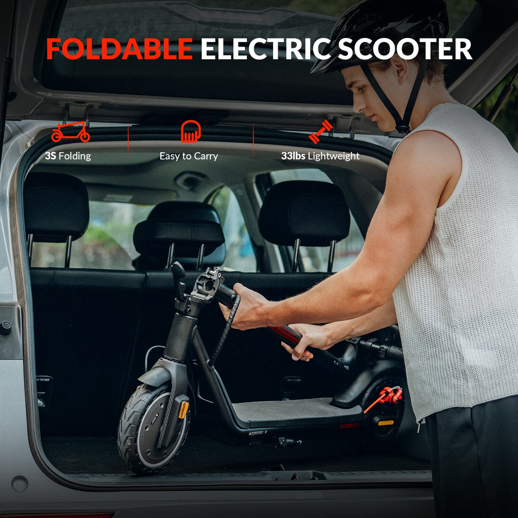 MAGIFOCUS MS16 Electric Scooter for Adults, 350W Motor, 8.5" Solid Tires, Foldable Commuter E Scooter with App Control, Dual Brakes, Rear Suspension, Up to 20Miles Range & 18Mph, UL 2272