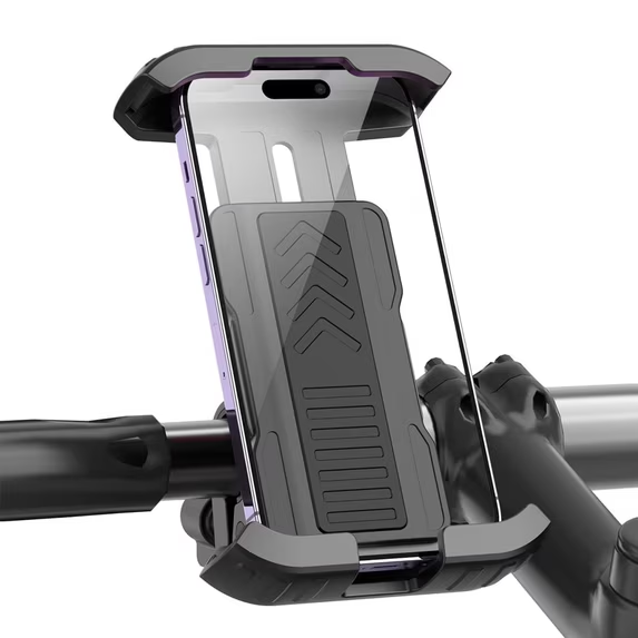 MAGIFOCUS Bicycle Phone Holder, Stable Motorcycle & Scooter Mount, Adjustable Handlebar Cell Phone Clamp with Secure Lock for 4.7-7" Devices